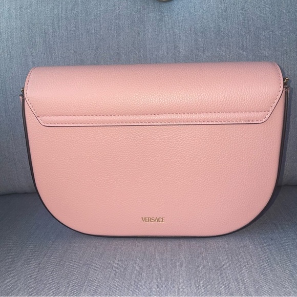 Pink Versace Convertible Crossbody Shoulder bag satchel saddle bag pink purse - Picture 7 of 16